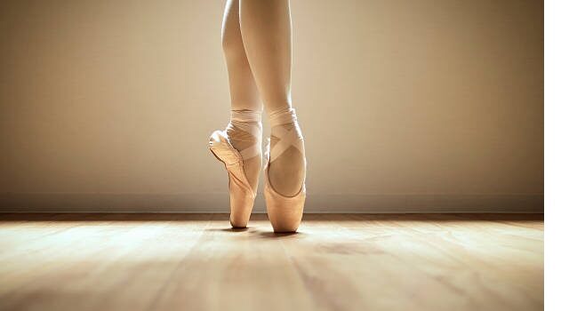 Female Ballerina Practicing In Studio,kyoto,japan