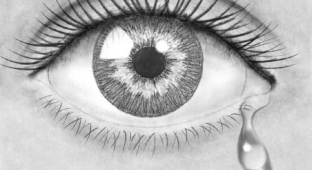 Beautiful Pencil Drawing Eye With Tear