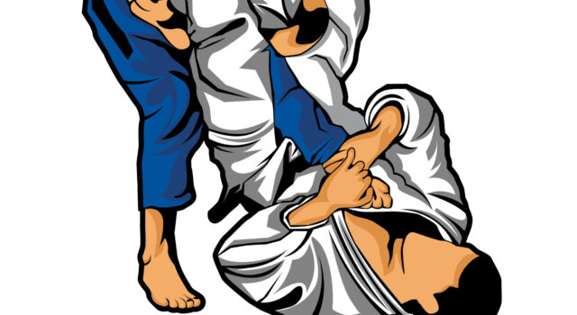 4912573 De Luta De Jiu Jitsu Sobre Fundo Branco Gratis Vetor