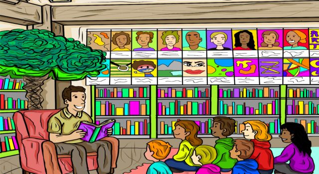 Desenho Biblioteca Horizontal