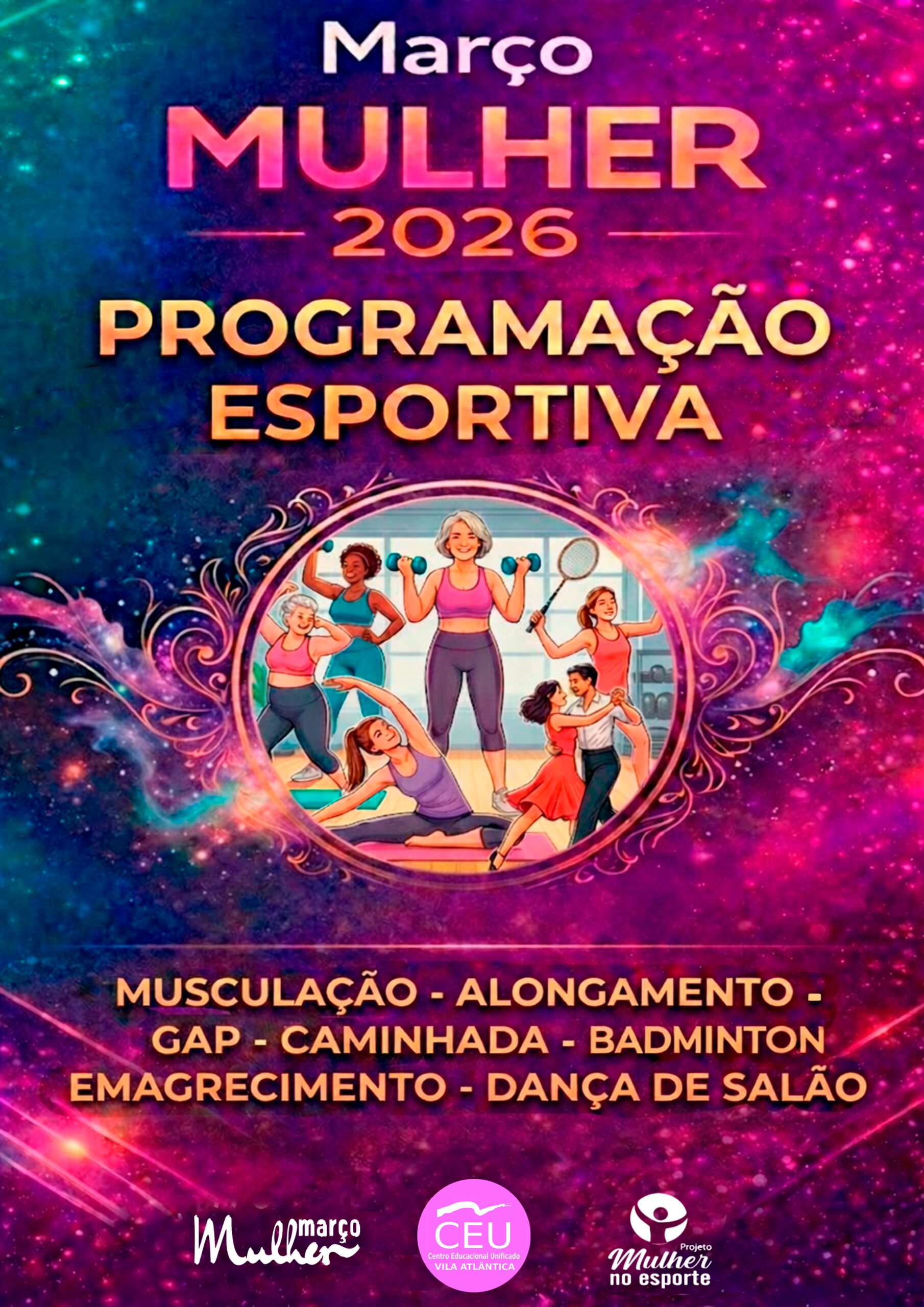Março Mulher Programação Esportiva