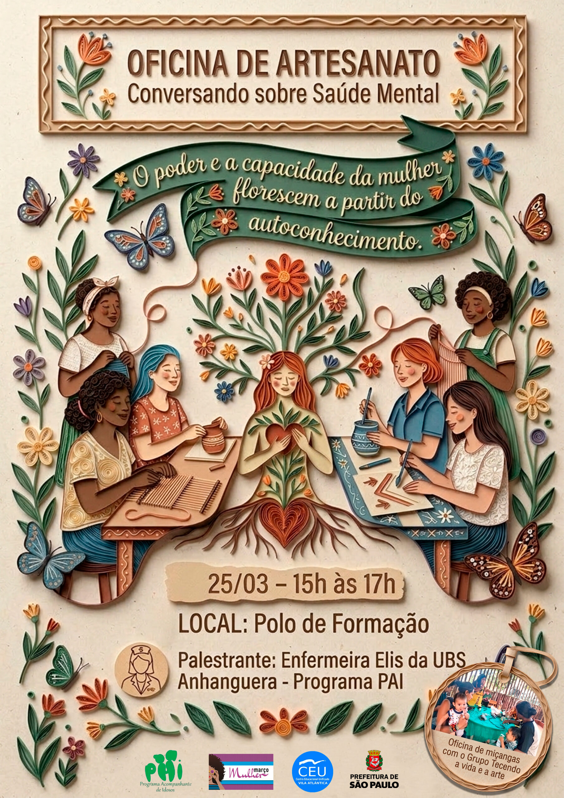 Oficina De Artesanato E Palestra Feminicidio