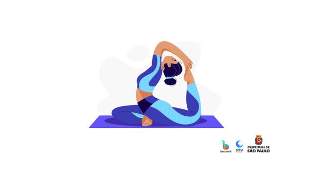 Desenho de uma pessoa realizando um movimento de Yoga