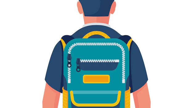 Um Estudante Com Uma Mochila Nas Costas 153097 4903